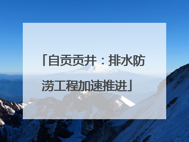 自贡贡井：排水防涝工程加速推进