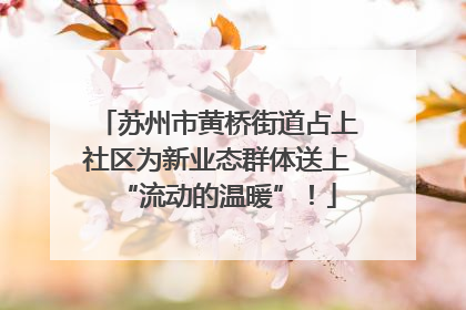 苏州市黄桥街道占上社区为新业态群体送上“流动的温暖”！