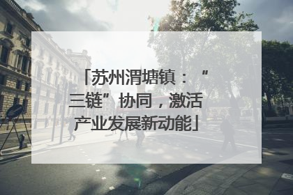 苏州渭塘镇：“三链”协同，激活产业发展新动能