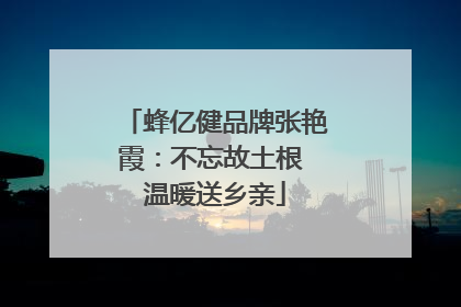 蜂亿健品牌张艳霞：不忘故土根 温暖送乡亲