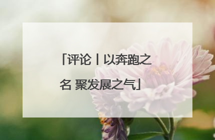 评论丨以奔跑之名 聚发展之气