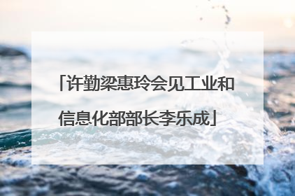 许勤梁惠玲会见工业和信息化部部长李乐成