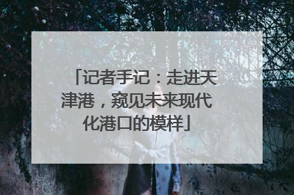 记者手记：走进天津港，窥见未来现代化港口的模样