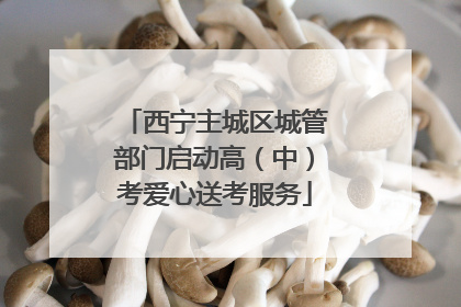 西宁主城区城管部门启动高（中）考爱心送考服务