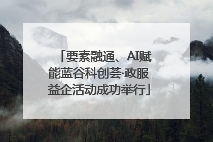 要素融通、AI赋能蓝谷科创荟·政服益企活动成功举行