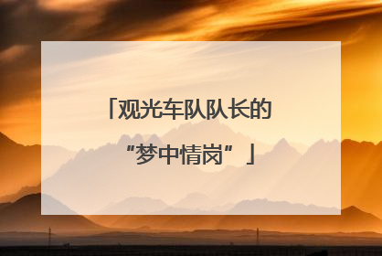 观光车队队长的“梦中情岗”