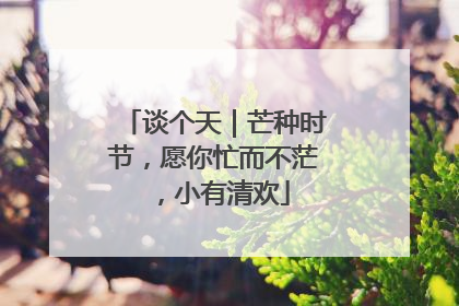 谈个天｜芒种时节，愿你忙而不茫，小有清欢