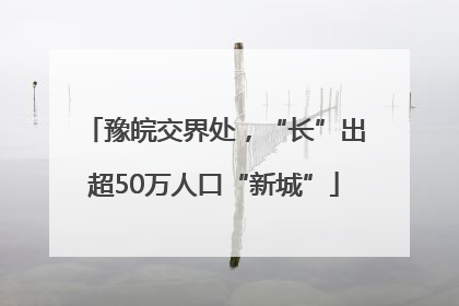 豫皖交界处，“长”出超50万人口“新城”