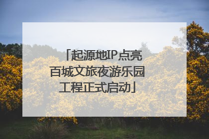 起源地IP点亮百城文旅夜游乐园工程正式启动