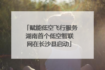 赋能低空飞行服务 湖南首个低空智联网在长沙县启动