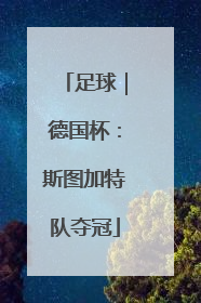 足球｜德国杯：斯图加特队夺冠