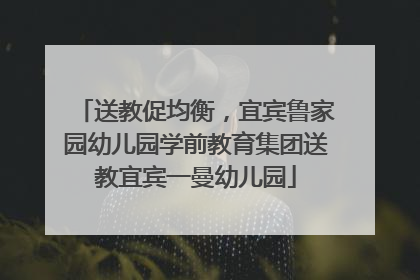 送教促均衡，宜宾鲁家园幼儿园学前教育集团送教宜宾一曼幼儿园