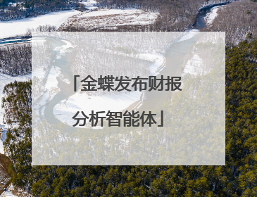 金蝶发布财报分析智能体