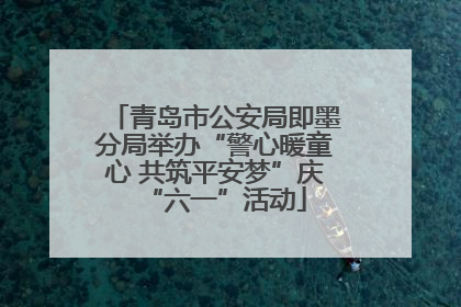 青岛市公安局即墨分局举办“警心暖童心 共筑平安梦”庆“六一”活动