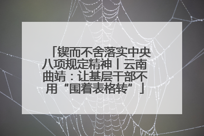 锲而不舍落实中央八项规定精神丨云南曲靖：让基层干部不用“围着表格转”