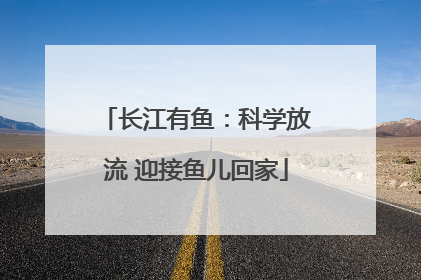长江有鱼：科学放流 迎接鱼儿回家