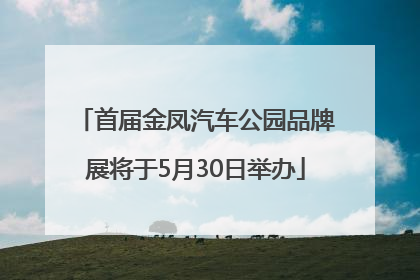 首届金凤汽车公园品牌展将于5月30日举办