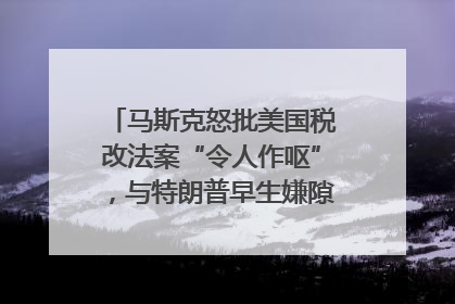 马斯克怒批美国税改法案“令人作呕”，与特朗普早生嫌隙？｜国际识局