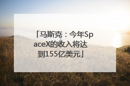 马斯克：今年SpaceX的收入将达到155亿美元