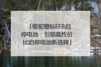 骆驼橙标EFB启停电池：引领高性价比启停电池新选择
