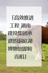 高效推进工程 湖南建投集团承建的洞庭湖博物馆即将亮相