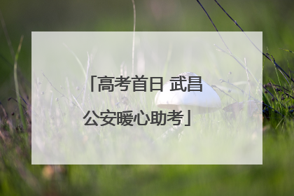 高考首日 武昌公安暖心助考