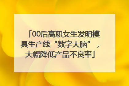 00后高职女生发明模具生产线“数字大脑”，大幅降低产品不良率