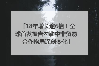 18年增长逾6倍！全球首发报告勾勒中非贸易合作格局深刻变化