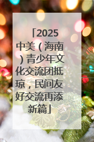 2025中美（海南）青少年文化交流团抵琼，民间友好交流再添新篇