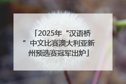 2025年“汉语桥”中文比赛澳大利亚新州预选赛冠军出炉