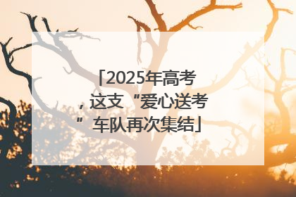 2025年高考，这支“爱心送考”车队再次集结