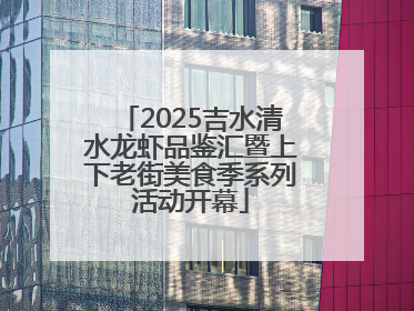 2025吉水清水龙虾品鉴汇暨上下老街美食季系列活动开幕