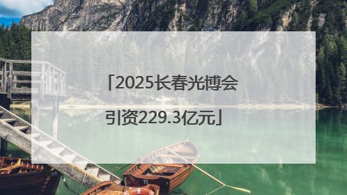 2025长春光博会引资229.3亿元