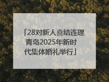 28对新人喜结连理 青岛2025年新时代集体婚礼举行