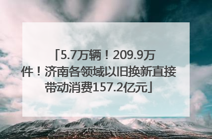 5.7万辆！209.9万件！济南各领域以旧换新直接带动消费157.2亿元