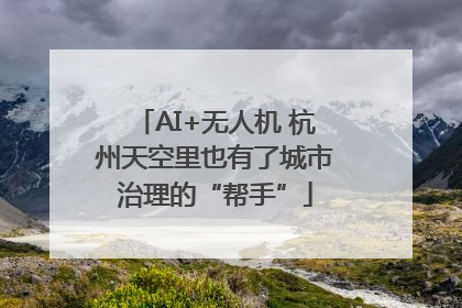 AI+无人机 杭州天空里也有了城市治理的“帮手”